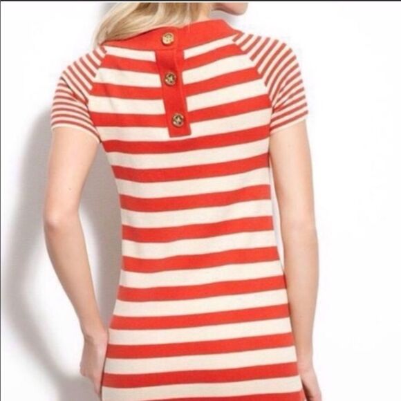 Kate Spade SELMA Red Stripe Cotton Silk Cashmere Knit Preppy Nautical Dress - Picture 4 of 16